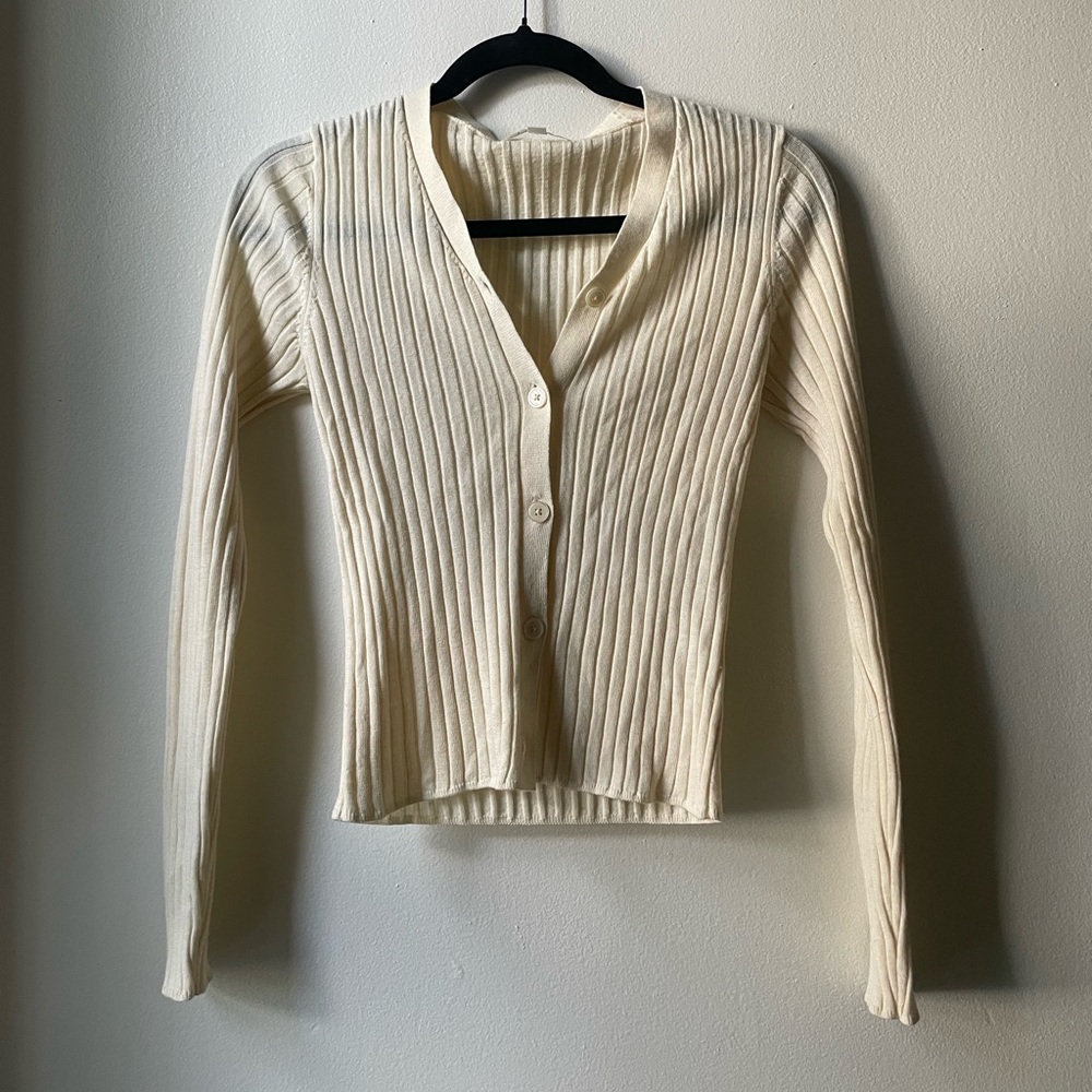 White cardigan